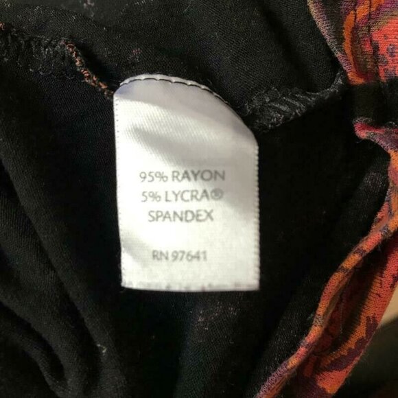 J JILL Wearever Collection Stretch Top Blouse Womens XS Petite Black Paisley - Picture 6 of 7